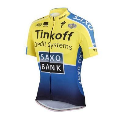 Áo xe đạp Tinkoff màu xanh vàng