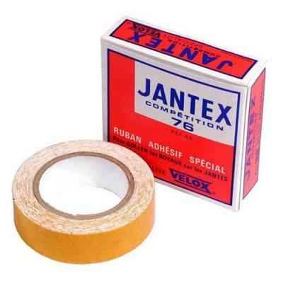 Double-sided adhesive tape for tubular bicycle rims. Strong and durable. One packet fits two wheels. 50g